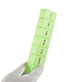 thumbnail image 5 of Unique Bargains 1 Pc 7 Grids Single Row Pill Case Waterproof for Travel Clear Green, 5 of 6