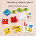 thumbnail image 3 of Juego de cubo mágico que cambia la cara de madera con juegos de mesa de campana de madera para la noche familiar, 3 of 9