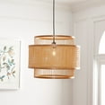 thumbnail image 2 of SAFAVIEH Triela A19 Natural Bamboo Pendant Light with Natural Shade, 2 of 6