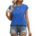 thumbnail image 4 of Summer Plus Size Tops for Womens 2025 Fashion Round Neck Printed Short Sleeved Casual Pullover Gifts for Womens, 4 of 9