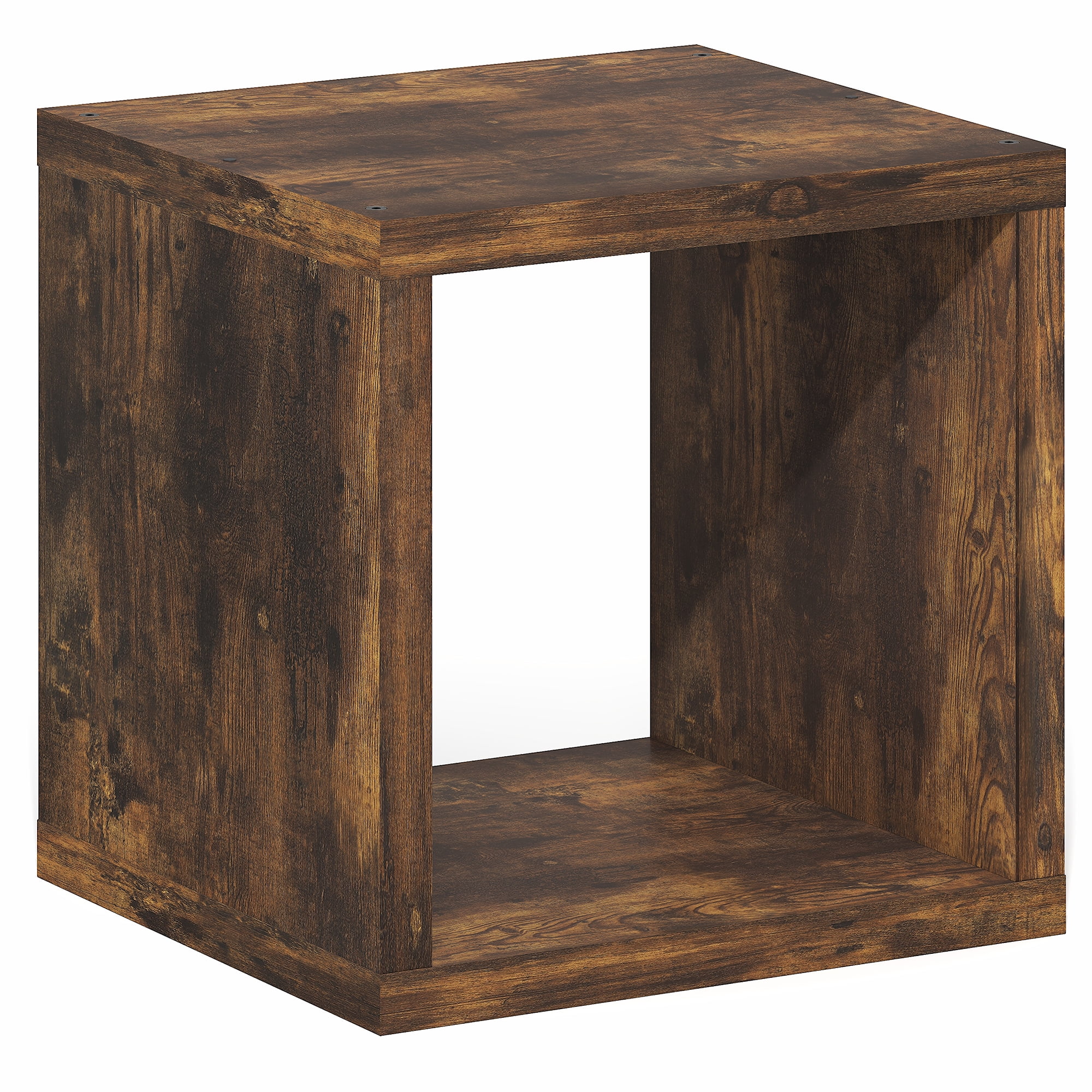 Furinno CUBICLE Stackable Cube Bookcase with Open Back Amber Pine