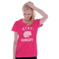 thumbnail image 3 of Stay Hungry Foodie Tiger Wolf Workout Womens Fitted Plus Size Graphic Tee Brisco Brands 3X, 3 of 5