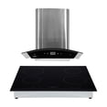 thumbnail image 1 of Campana de cocina de pared acero inoxidable 60cm Marex Plus + Parrilla eléctrica de inducción 4 quemadores Kepler, 1 of 4