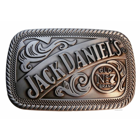 Jack Daniels Classic Old No. 7 Brand Pewter Belt Buckle