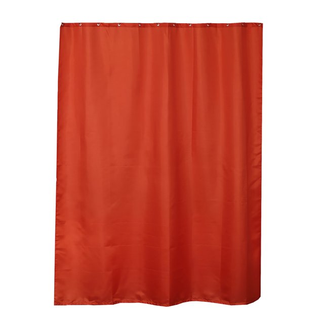 Orange Extra Long Shower Curtain Polyester 12 Rings 79"L x 71"W