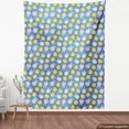 thumbnail image 4 of Ambesonne Easter Fabric by the Yard Upholstery, Chicks and Bunnies Pattern, 5 Yards, Blue Grey and Mustard, 4 of 5