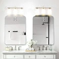 thumbnail image 6 of 3 Light LED Bath Bar Light, LED Mirror Front Make-up Vanity, Light Bathroom Lighting Fixture with Glass, Indoor Wall Lamp 3-Blub Brushed Nickel, 6 of 8