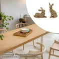 thumbnail image 5 of QSTDGVPW 2 X Easter Bunny Figure Easter Bunny Statue Easter Decoration Table Ornament for Gold, 5 of 9