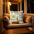 thumbnail image 4 of Linnome Letter Floral Book Pillow Cover 18x18 Inch Soft Breathable Decorative Cushion for Book Nook Reading Corner, 4 of 6
