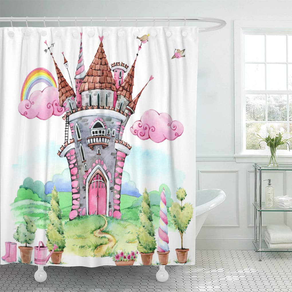 Cartoon elfs legs and stars Shower Curtain Bathroom Decor & 12hooks 71*71inches 