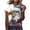 Multicolor(Style 207), variant on Summer Tops for Women, Ladies Short Sleeve Round Neck Casual Independence Day Printed T-Shirt Blouse