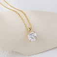 thumbnail image 3 of 2.00 Ct YG Plated Sterling Silver Cushion Cut Moissanite Solitaire Pendant Necklace for Women – Square Dainty Jewelry Gift, 3 of 6