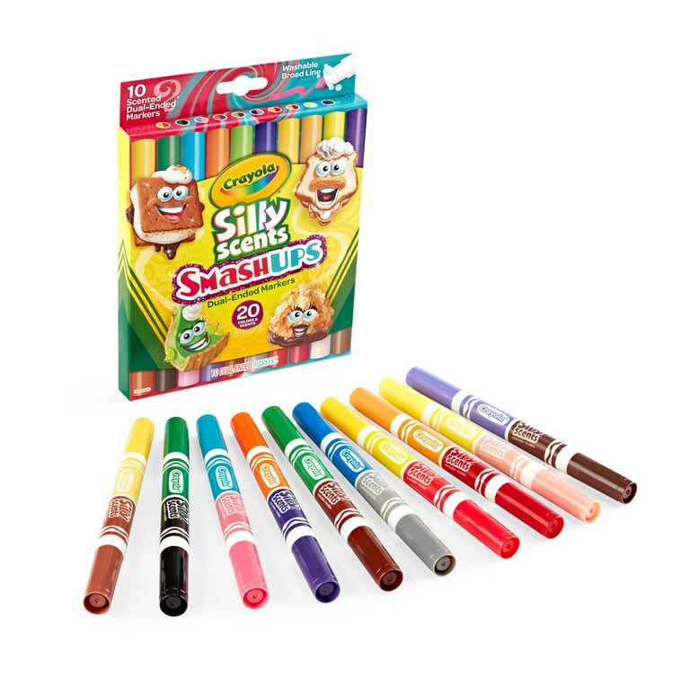 Crayola Silly Scents Dual Ended Markers, Sweet Scented Markers, 10 Count,  Gift for Kids, Age 3, 4, 5, 6