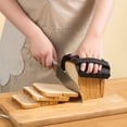 thumbnail image 2 of HUGFEGWE Bread Slicer for Homemade Bread Adjustable Width, Bread Slicer Guide Sillicone Table Bread/Roast/Loaf Slicer Cutter, Cut Protector Oven Heat Insulation Hands Guard Kitchen Gadget Red, 2 of 8