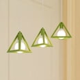thumbnail image 3 of Lámpara de araña triangular Linaichen, estilo industrial vintage, lámpara colgante triangular roja, accesorio de techo, 3 of 4