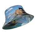 thumbnail image 2 of Easygdp Two Brave Cats Are Floating On The Sea Iceberg Double-Sided Reflective Fisherman Hat for Outdoor and Night Walking, Unisex, 2 of 9