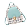 thumbnail image 3 of Mochila pequeña para mujer diseño a cuadros 19 pulgadas hebilla de metal minimochila para mujer hombro ajustable para el trabajo Anggrek Otros, 3 of 7
