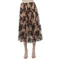 thumbnail image 1 of Falda midi flores negras AMAD Casual para mujer Talla S, 1 of 5