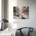 thumbnail image 3 of Nawypu  Canvas Print Wall Art Winter Snow River Forest Nature Wilderness Illustrations Fine Art Decorative Landscape Colorful for Living Room, Bedroom, Office, 3 of 4