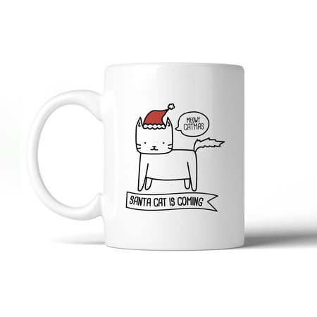 Meowy Catmas Santa Cat Lover Coffee Mug Unique Holiday Gift For (Best Holiday Gifts For Her)
