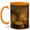 Orange, variant on Candlelit Book Nook 11oz Ceramic Mug, Cozy Night Reading Art