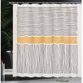 thumbnail image 3 of Ambesonne 60's Shower Curtain, Swirling and Vertical Lines, 69"Wx75"L, Pale Orange Dark Grey, 3 of 4