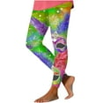 thumbnail image 4 of Feancey Lighting Sales Women's Holiday Leggings Novelty Mask Print Mardi Gras Yoga Pants Soft Stretchy Tummy Control High Waisted Workout Tights Slim Carnival Party Skinny Pant Multicolor XL, 4 of 7