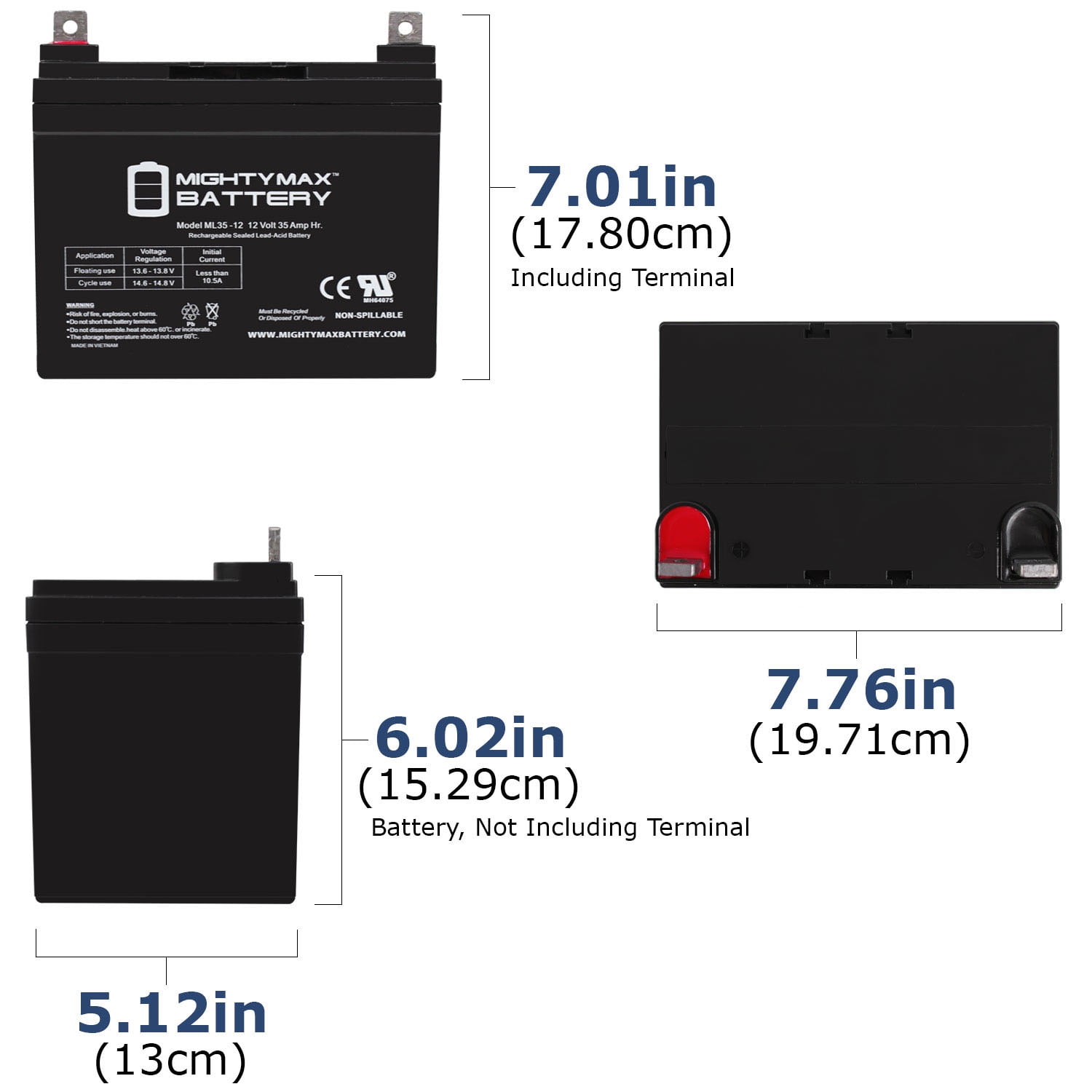 Mighty Max Battery 12V 35AH SLA For John Deere Tractor Riding Mower ...