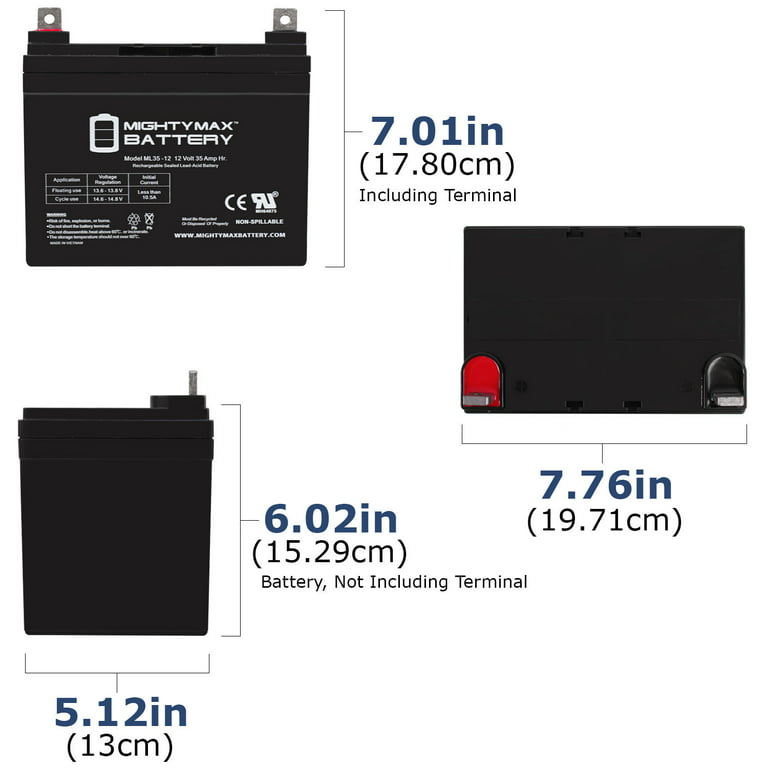 12V 35AH SLA Battery Replaces Miller Ele. AEAD 200LE-HF864864 - 4Pack
