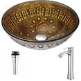 thumbnail image 2 of Anzzi  Opus Series Deco-Glass Vessel Sink in Lustrous Brown with Harmony Faucet in Brushed Nickel, 2 of 4