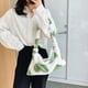 thumbnail image 3 of Bolsa Bolso de hombro de felpa con estampado de amor retro para mujer, bolso de mano de color de invierno (verde) JShteea Para Estrenar, 3 of 9
