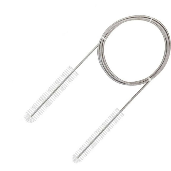 ZSBCMY Dual-End Brush, 78.74-Inch, 0.74-Inch Diameter Bristle Head, Flexible Cleaning Tool for Pipes, Corners, Aquarium, Kitchen, Space-Saving Design