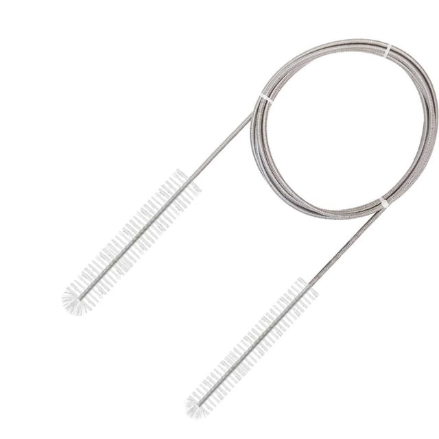 Pequeño Cepillo de Limpieza de 78,74 Pulgadas de Largo, Equipado con un Cepillo de Cabeza Doble de Cepillo de 0,74 Pulgadas de Diámetro Y 1 Cepillo de 7,08 Pulgadas de Largo, Utilizado para Limpiar Es
