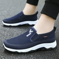 thumbnail image 2 of Men's Breathable On Casual Shoes Lightweight Comfortable Walking Shoes For Daily Wear With Soft Sole And Design 8.5 Blue, 2 of 8