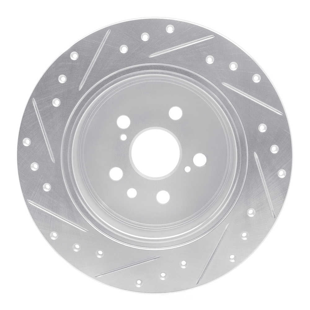 Dynamic Friction Company 631-76046R DFC Brake Rotor - Drilled And Slotted - Silver