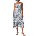 thumbnail image 1 of Gupgi Robe Débardeur Florale pour Femmes Bretelles Spaghetti Robes Évasées Sans Manches Taille Haute Robe Longue Fluide Robe de Plage, 1 of 8
