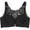 Black, variant on Floral Secrets Comfort Rose Bra, Front Closure Lace Comfy No Wire Bras Push Up Wire-Free & Seamless Bra