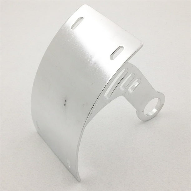 HTT Motorcycle Chromed Vertical Curved Mount License Plate Bracket Tag