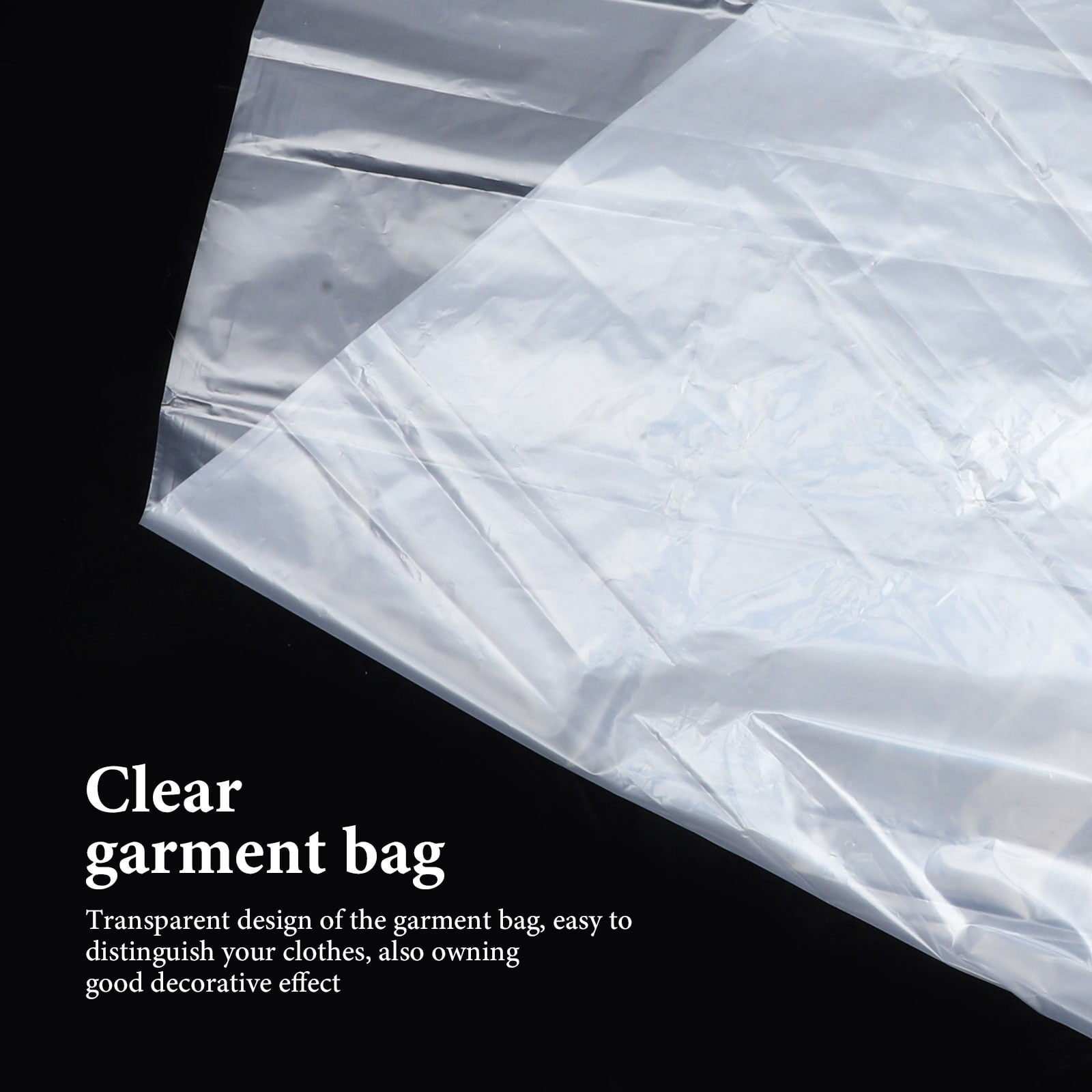 RENACLIPY  12Pcs Transparent Garment Bags for Storage and Travel