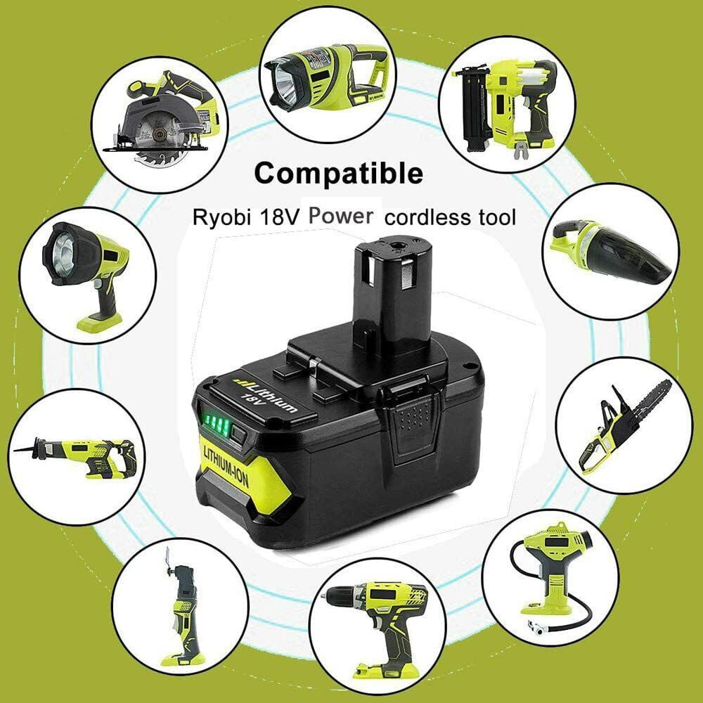5.0Ah 18V P108 Replacement Battery for Ryobi 18V Lithium Battery P102 Ryobi ONE+ Cordless Tool