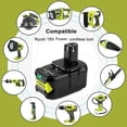 thumbnail image 5 of 2Pack Battery Replace for Ryobi 130429054 Battery 18V 6000mAh Li-ion P108, 5 of 6