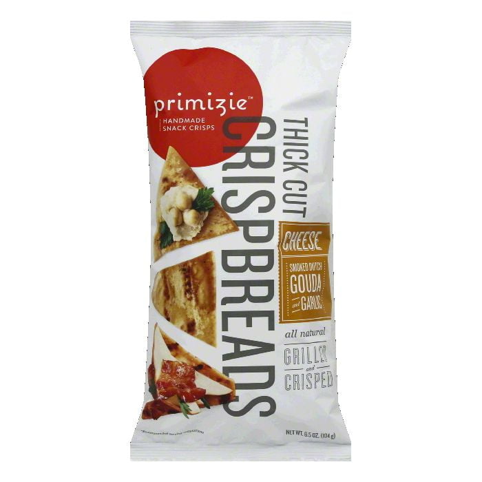 Primizie Snack Smoked Gouda & Garlic Crispbread, 8 OZ (Pack of 12) by