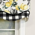 thumbnail image 2 of RLF Home El Limon Glory Valance Black. 3" Rod Pocket, Layered, Trimmed. 50"W X 16"L, 2 of 2
