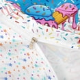thumbnail image 4 of Castle Fairy Sport Baseball Print Twin Duvet Cover, Pink Ice Cream Drip Twin Bedding, Light Blue Pink White,2pcs,1 Duvet Cover and 1 Pillowcase, 4 of 6
