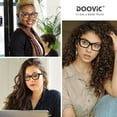thumbnail image 4 of DOOViC 3 Pack Fashion Reading Glasses for Women 1.25 Trendy Cat Eye Blue Light Blocking Computer Readers Anti Eye Strain, 4 of 7