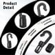 thumbnail image 4 of 20 Pack Black Bungee Cord Hooks for 3/16 Inch to 1/4 Inch, Shock Cord End Hooks, 4 of 5