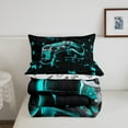 thumbnail image 5 of Erosebridal Comforter Set Twin Size Game Console Bedding Teen 3D Black and Teal Gamepad Gaming Bedding Comforter Sets Cool Gamer Controller Duvet Set(Teal Blue, Twin 2Pcs), 5 of 7