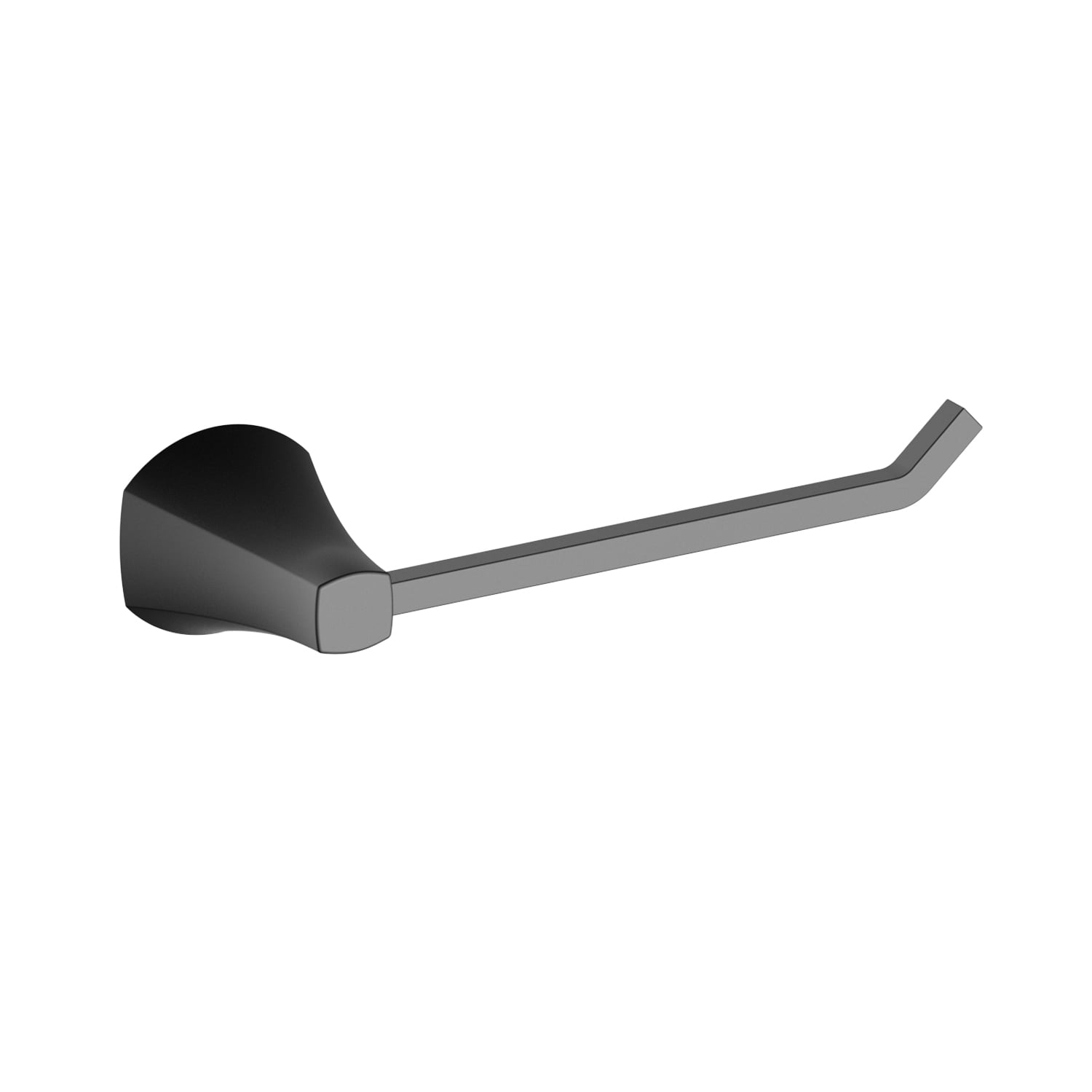 (2 pack) Better Homes & Gardens Simple Flare Style Wall Mount Toilet Paper Holder Matte Black Finish