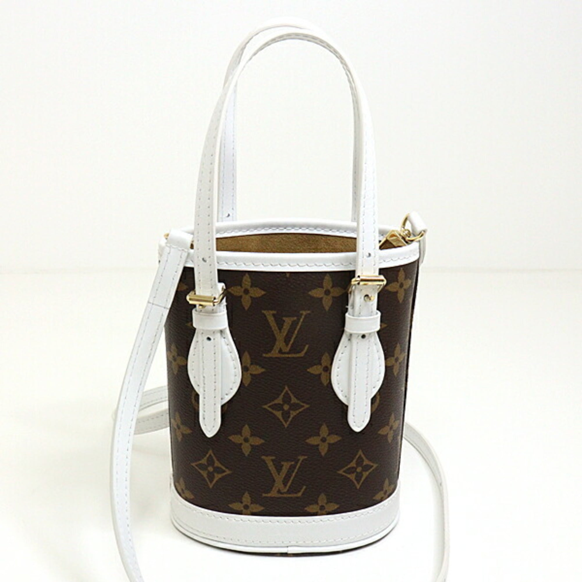 Louis Vuitton Monogram Canvas Petit Bucket Bag w/ Accessory Pouch