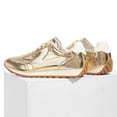 thumbnail image 6 of LUCKY STEP Womens Fashion Sneakers Trendy Tennis Shoes Stylish Retro Casual Shoes,Gold, 6 of 7